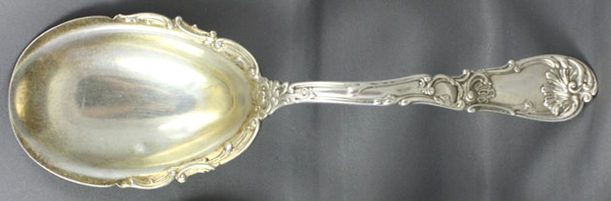 Hanover (Sterling, 1895) Large Solid Berry/Casserole Spoon by Gorham Silver-1