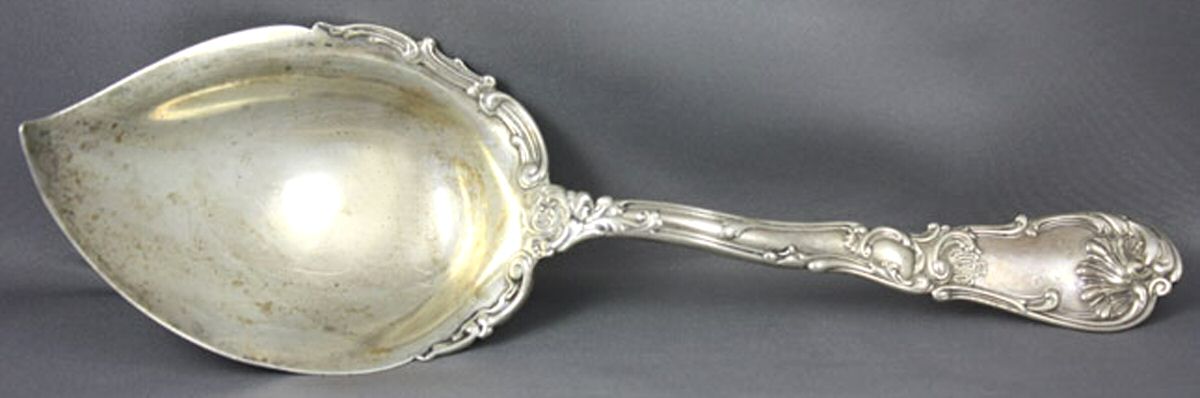 Hanover (Sterling, 1895) Vegetable Serving Spoon (Solid) by Gorham Silver-1