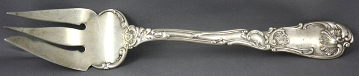 Hanover (Sterling, 1895) Medium Solid Cold Meat Serving Fork by Gorham Silver-1