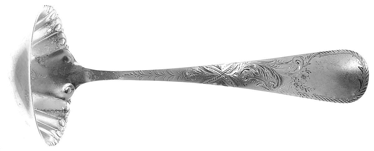 Hawthorne (Sterling, 1885) Gravy Ladle, Brightcut Solid Piece by Gorham Silver-1