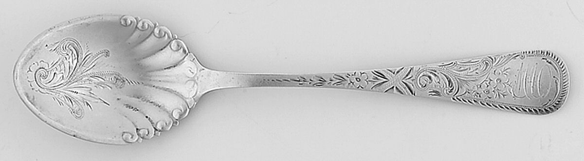 Hawthorne (Sterling, 1885) Ice Cream Spoon Bright Cut by Gorham Silver-1