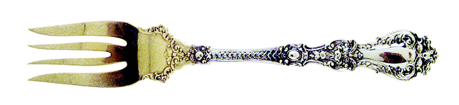 Henry II (Sterling, 1900) Large Individual Solid Fish/Salad Fork by Gorham Silver-1