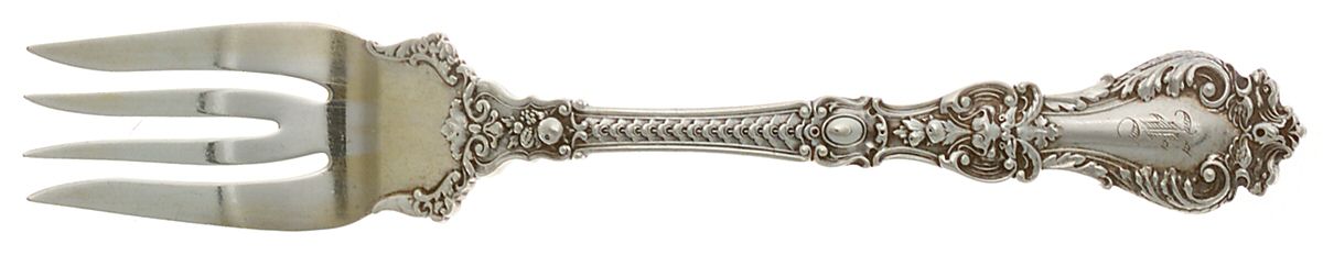 Henry II (Sterling, 1900) Large Individual Solid Fish/Salad Fork by Gorham Silver-1