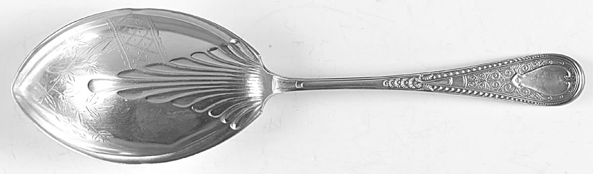 Hindostanee (Sterling, 1878) Vegetable Serving Spoon (Solid) by Gorham Silver-1