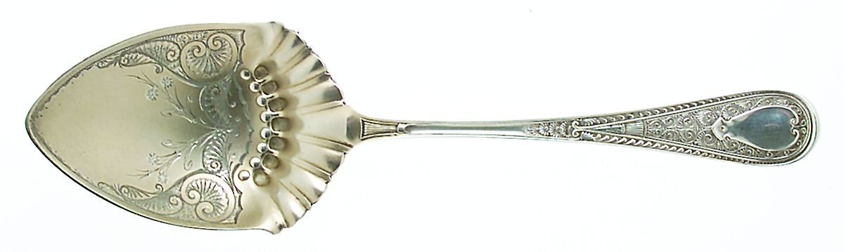 Hindostanee (Sterling, 1878) Ice Cream Serving Spoon Solid Bright Cut by Gorham Silver-1