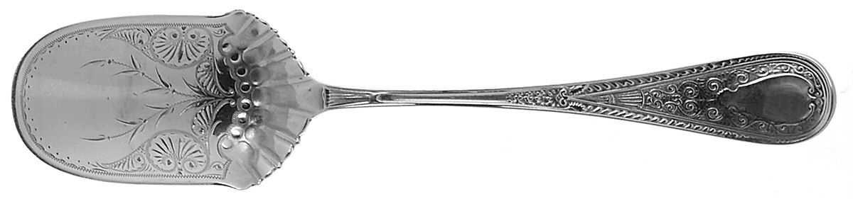 Hindostanee (Sterling, 1878) Ice Cream Spoon Bright Cut by Gorham Silver-1