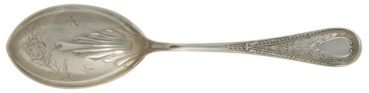 Hindostanee (Sterling, 1878) Bright Cut Bowl Sugar Spoon by Gorham Silver-1