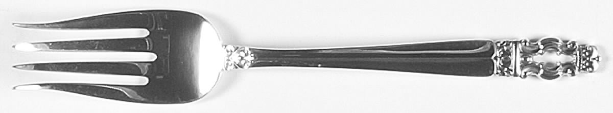 Hispana-Sovereign (Sterling, 1968) Medium Solid Cold Meat Serving Fork by Gorham Silver-1