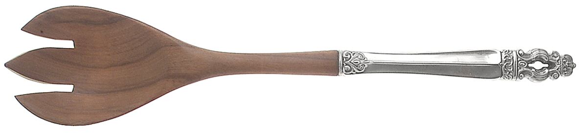 Hispana-Sovereign (Sterling, 1968) Salad Serving Fork with Wooden Prongs by Gorham Silver-1