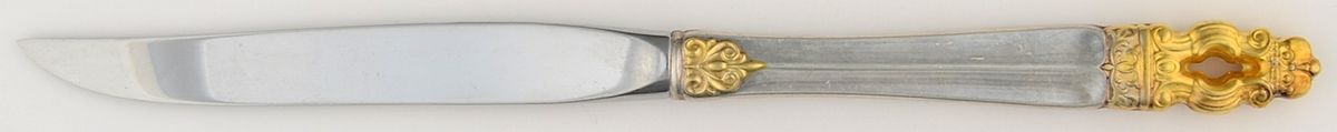 Hispana-Sovereign Gold (Sterling, 1986) Individual Steak Knife Hollow Handle by Gorham Silver-1