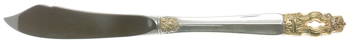 Hispana-Sovereign Gold (Sterling, 1986) Hollow Handle Master Butter Knife by Gorham Silver-1