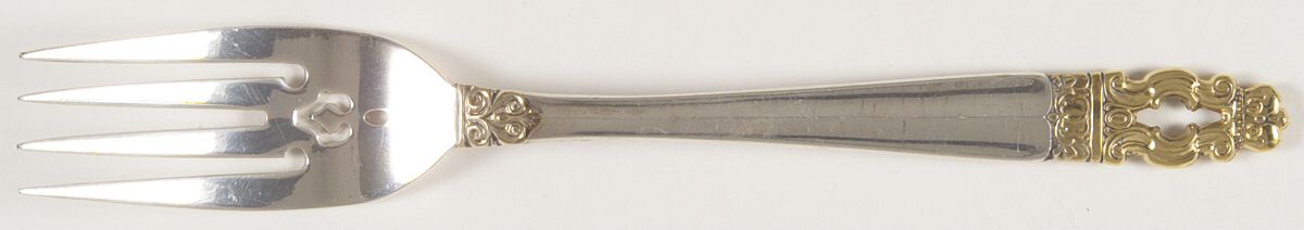 Hispana-Sovereign Gold (Sterling, 1986) Individual Salad Fork by Gorham Silver-1
