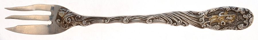 Hizen (Sterling, 1880) Monogram Oyster Fork by Gorham Silver-1