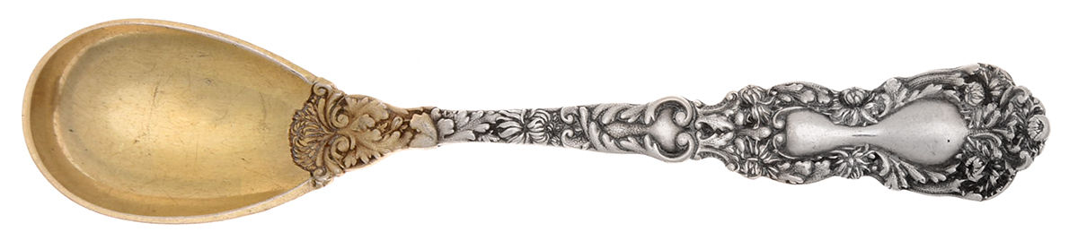 Imperial Chrysanthemum (Sterling, Mono) Egg Spoon by Gorham Silver-1