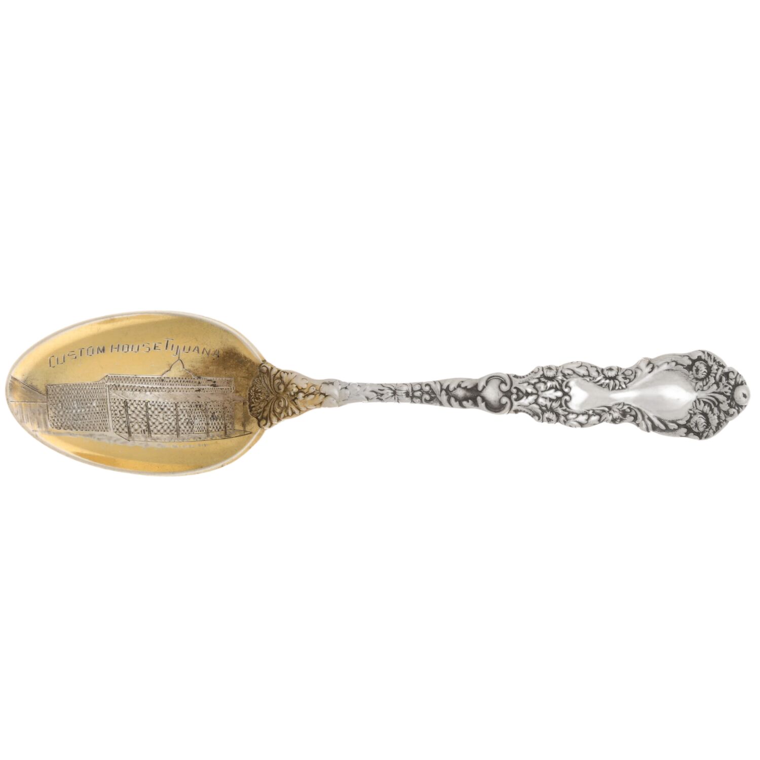 Imperial Chrysanthemum (Sterling, 1894, No Monos) Souvenir Spoon (Teaspoon) by Gorham Silver-1