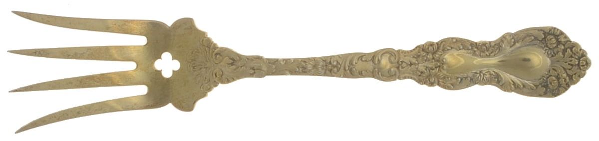 Imperial Chrysanthemum (Sterling, 1894, No Monos) Medium Chipped Beef Fork by Gorham Silver-1