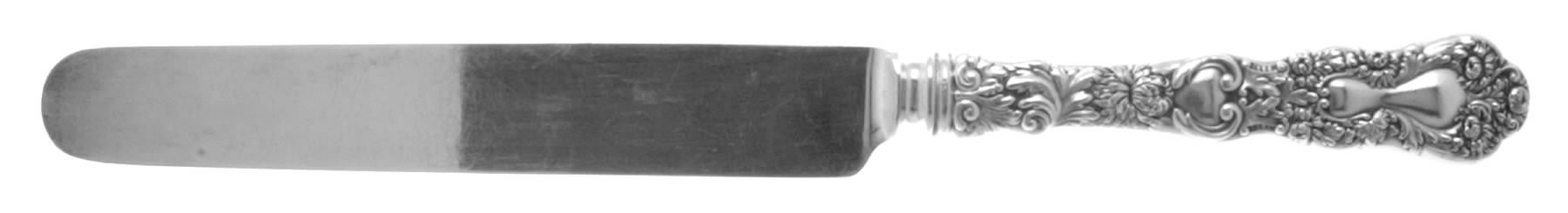 Imperial Chrysanthemum (Sterling, 1894, No Monos) Blunt Hollow Knife with Bolster by Gorham Silver-1