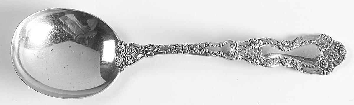 Imperial Chrysanthemum (Sterling, 1894, No Monos) Round Bowl Soup Spoon (Cream Soup) by Gorham Silver-1
