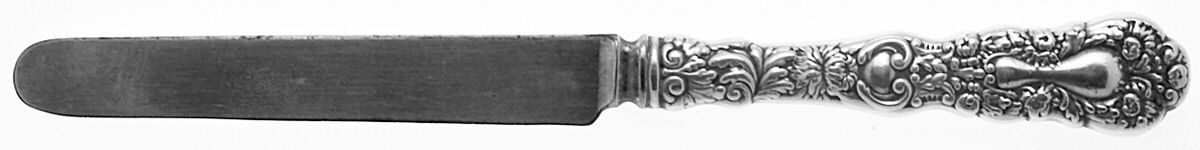 Imperial Chrysanthemum (Sterling, 1894, No Monos) Tea Knife with Silverplate Blade by Gorham Silver-1