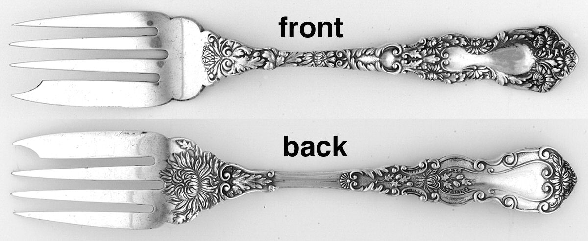 Imperial Chrysanthemum (Sterling, 1894, No Monos) Individual Salad Fork by Gorham Silver-1
