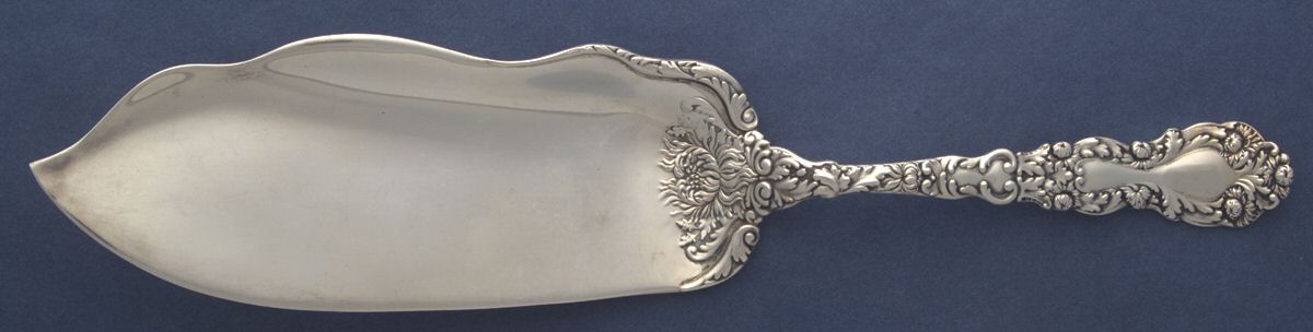 Imperial Chrysanthemum (Sterling, 1894, No Monos) Large Solid Fish Serving Knife by Gorham Silver-1