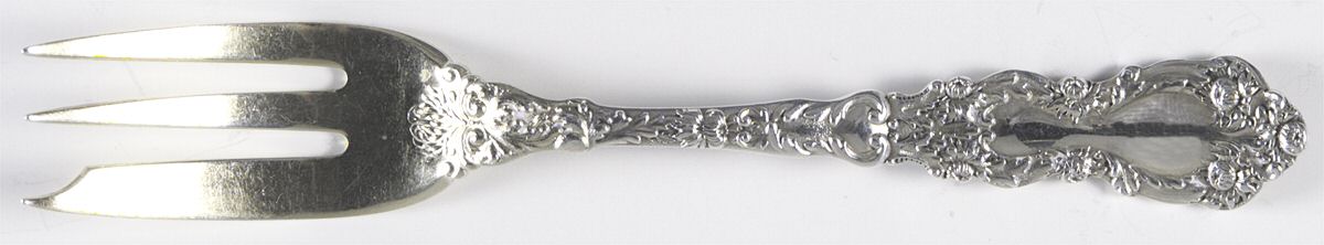Imperial Chrysanthemum (Sterling, 1894, No Monos) Old Style Pickle Fork by Gorham Silver-1