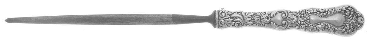 Imperial Chrysanthemum (Sterling, 1894, No Monos) Small Steel Rod Sharpener Knife by Gorham Silver-1