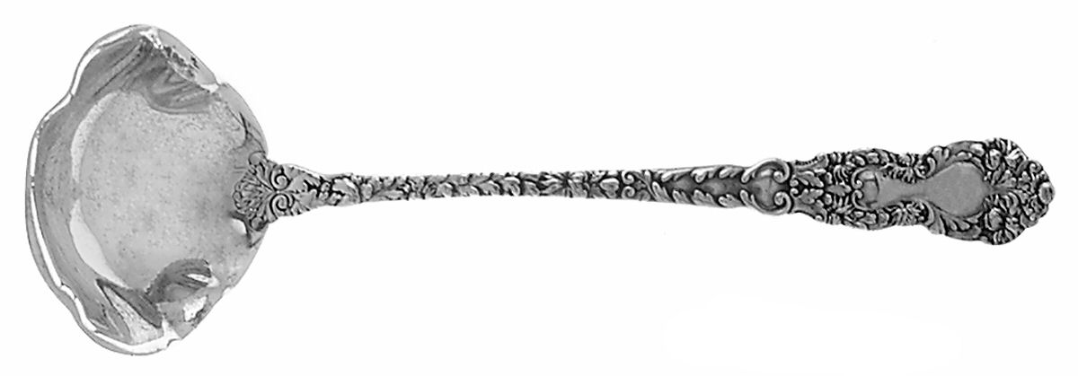 Imperial Chrysanthemum (Sterling, 1894, No Monos) Ladle-Cream/Solid Piece-Small by Gorham Silver-1