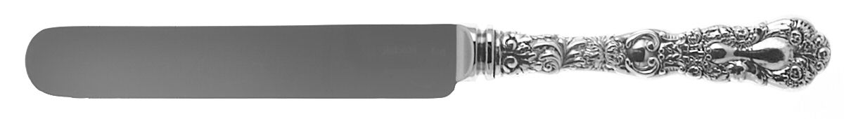 Imperial Chrysanthemum (Sterling, 1894, No Monos) Blunt Hollow Knife with Bolster by Gorham Silver-1