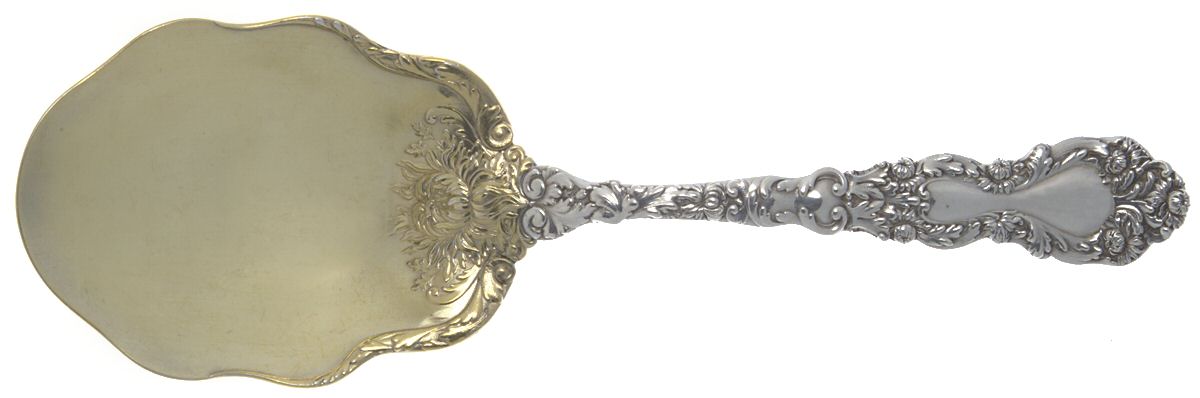 Imperial Chrysanthemum (Sterling, 1894, No Monos) Large Solid Berry/Casserole Spoon by Gorham Silver-1