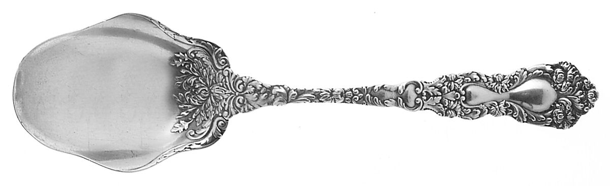 Imperial Chrysanthemum (Sterling, 1894, No Monos) Sugar Spoon by Gorham Silver-1
