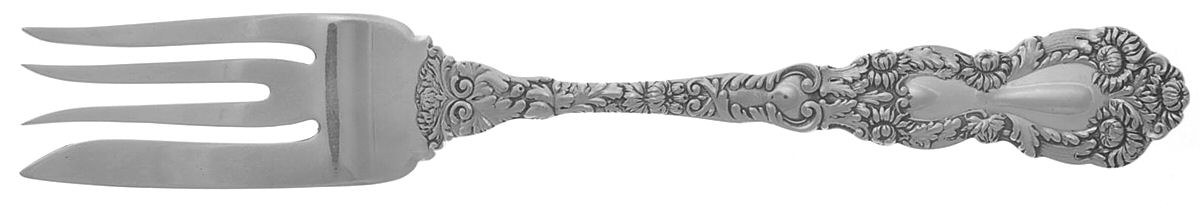 Imperial Chrysanthemum (Sterling, 1894, No Monos) Large Individual Solid Fish/Salad Fork by Gorham Silver-1