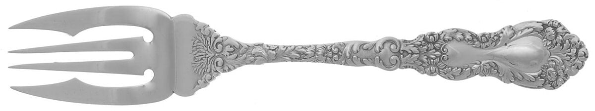Imperial Chrysanthemum (Sterling, 1894, No Monos) Large Individual Solid Fish/Salad Fork by Gorham Silver-1