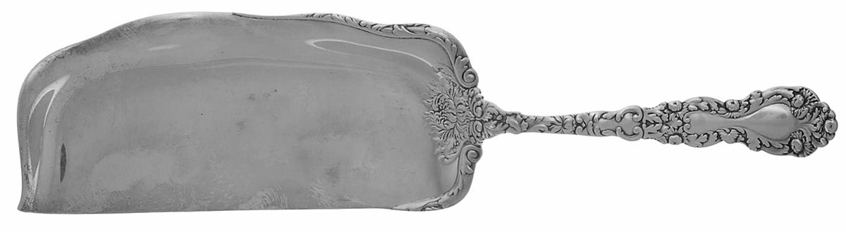 Imperial Chrysanthemum (Sterling, 1894, No Monos) Large Flat Handle Crumb Knife/Crumber by Gorham Silver-1