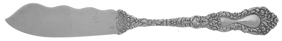 Imperial Chrysanthemum (Sterling, 1894, No Monos) Flat Handle Master Butter Knife by Gorham Silver-1