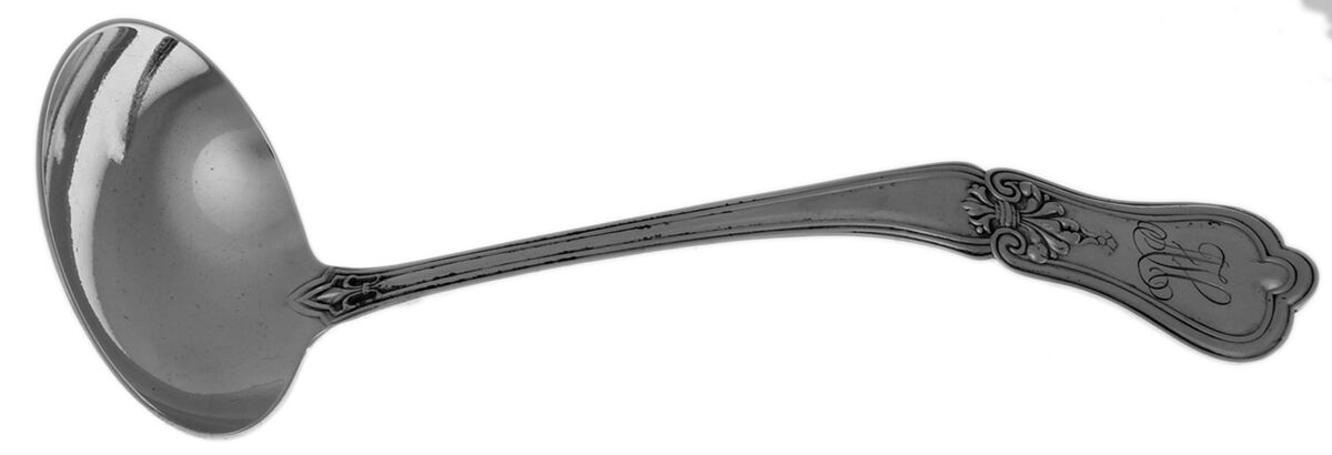 Imperial (Sterling, 1891) Monogramed Solid Piece Gravy Ladle by Gorham Silver-1