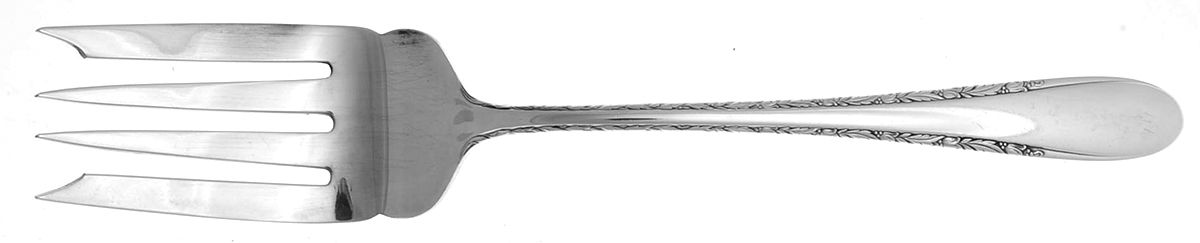 Invitation (Silverplate, 1940) Medium Solid Cold Meat Serving Fork by Gorham Silver-1