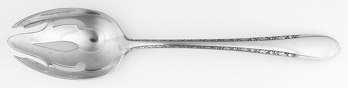 Invitation (Silverplate, 1940) Pierced Tablespoon (Serving Spoon) by Gorham Silver-1