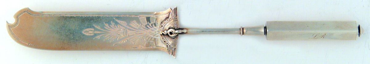 Isis (Sterling, 1870) Bright Cut Individual Solid Fish Knife by Gorham Silver-1