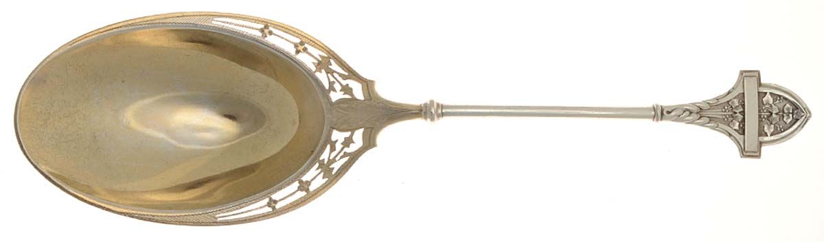Ivy (Sterling, 1865, 1868) Ice Cream Serving Spoon Solid Bright Cut by Gorham Silver-1