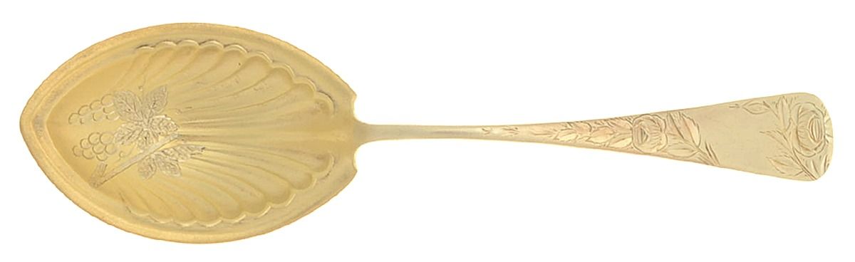 Jac Rose (Sterling, 1885) Preserve Spoon by Gorham Silver-1