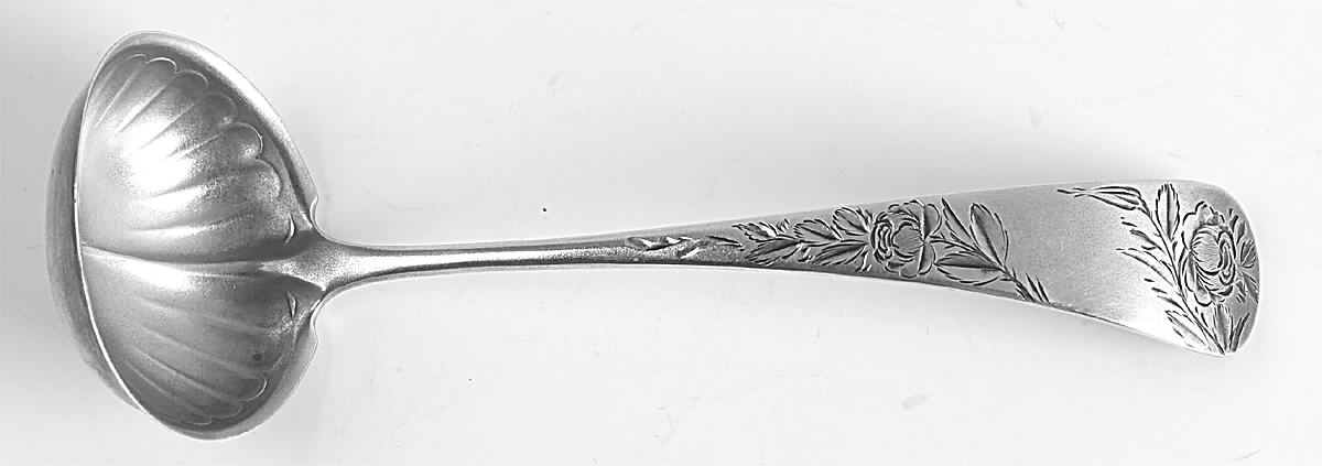 Jac Rose (Sterling, 1885) Solid Piece Cream Ladle by Gorham Silver-1