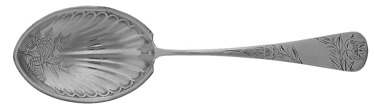Jac Rose (Sterling, 1885) Brightcut Solid Large Berry/Casserole Spoon by Gorham Silver-1
