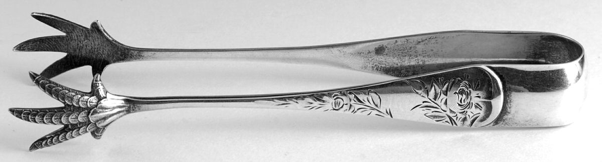 Jac Rose (Sterling, 1885) Large Sugar Tongs by Gorham Silver-1