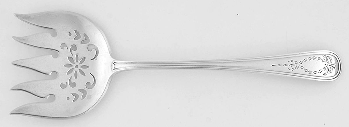 Jefferson (Sterling, 1907) Large Solid Tined Sardine Serving Fork by Gorham Silver-1