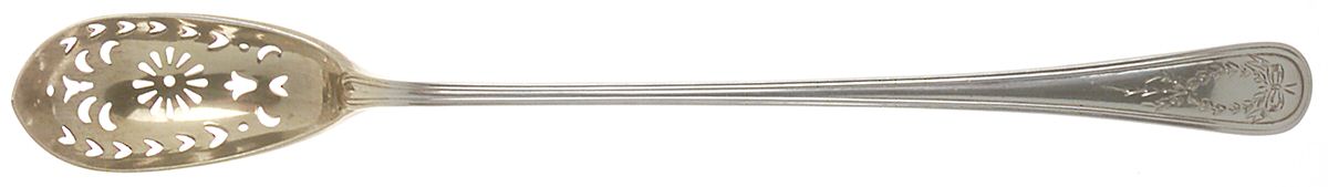 Jefferson (Sterling, 1907) Pierced Bowl Long Handle Olive Spoon by Gorham Silver-1