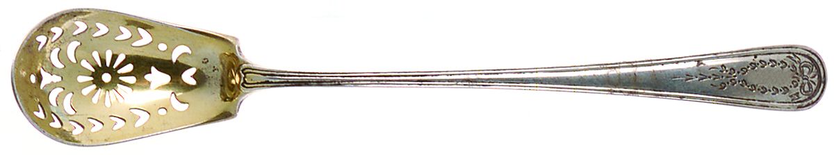 Jefferson (Sterling, 1907) Pierced Bowl Short Handle Olive Spoon by Gorham Silver-1