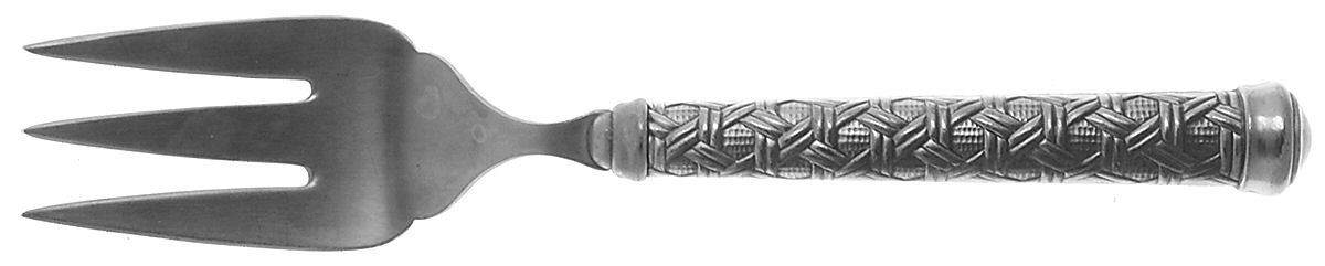 Kambara (Pewter) Medium Solid Cold Meat Serving Fork by Gorham Silver-1