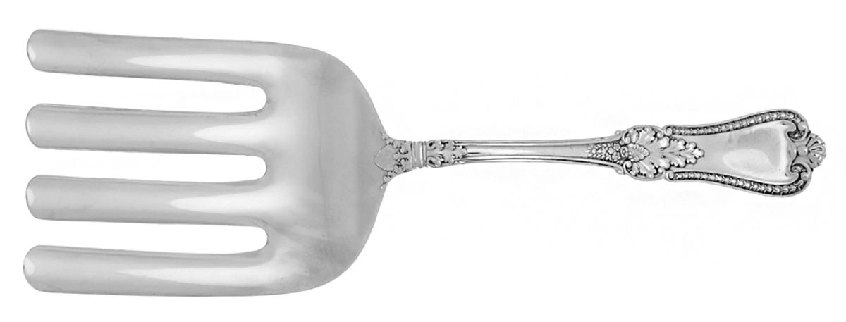 Kensington (Sterling, 1893) 4 Prong Large Solid Serving Asparagus Fork by Gorham Silver-1