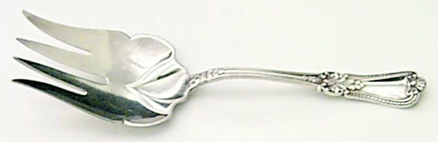 Kensington (Sterling, 1893) Small Solid Cold Meat Serving Fork by Gorham Silver-1